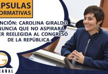 ATENCIÓN: CAROLINA GIRALDO ANUNCIA QUE NO ASPIRARÁ A SER REELEGIDA AL CONGRESO DE LA REPÚBLICA.