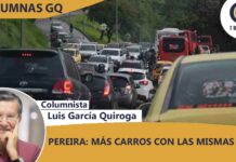 PEREIRA: MÁS CARROS CON LAS MISMAS VÍAS