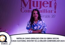 NATALIA CANO GIRALDO CON SU OBRA SOCIAL CASA CULTURAL KHUYAY ES LA MUJER COMFAMILIAR 2025