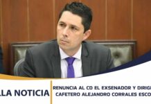 RENUNCIA AL CD EL EXSENADOR Y DIRIGENTE CAFETERO ALEJANDRO CORRALES ESCOBAR