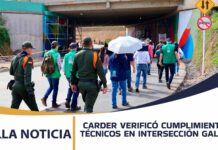 LA CARDER RECORRIÓ LA OBRA DE LA INTERSECCIÓN DE GALICIA EN PEREIRA PARA VERIFICAR EL CUMPLIMIENTO DE TODOS LOS CONCEPTOS TÉCNICOS