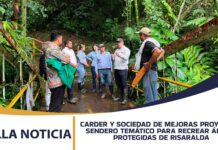 CARDER Y SOCIEDAD DE MEJORAS DE PEREIRA PROYECTAN SENDERO TEMÁTICO PARA RECREAR LAS ÁREAS PROTEGIDAS DE RISARALDA