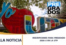 INSCRIPCIONES PARA PREGRADO 2026-2 EN LA UTP