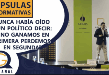 “NUNCA HABÍA OÍDO A UN POLÍTICO DECIR: SI NO GANAMOS EN PRIMERA PERDEMOS EN SEGUNDA”