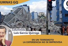 EN UN TERREMOTO LA EXPERIENCIA NO SE IMPROVISA