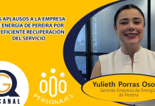 LOS APLAUSOS A LA EMPRESA DE ENERGÍA DE PEREIRA POR LA EFICIENTE RECUPERACIÓN DEL SERVICIO